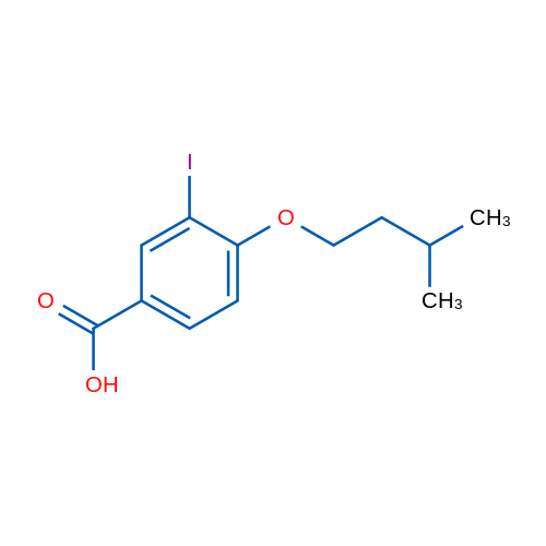 3-Iodo-4-(isopentyloxy)benzoic acid 1g