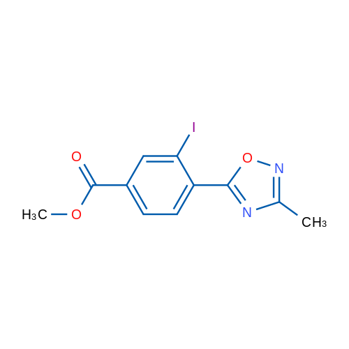Methyl 3-iodo-4-(3-methyl-1,2,4-oxadiazol-5-yl)benzoate 1g