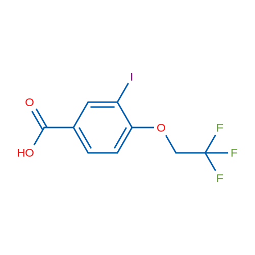 3-Iodo-4-(2,2,2-trifluoroethoxy)benzoic acid 250mg