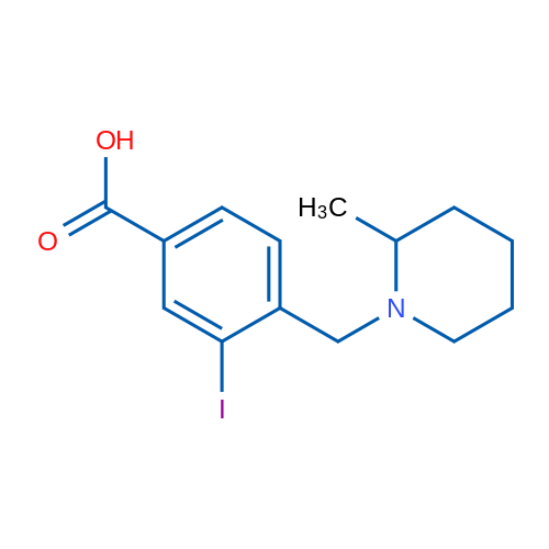 3-Iodo-4-((2-methylpiperidin-1-yl)methyl)benzoic acid 1g