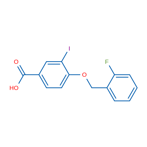 4-((2-Fluorobenzyl)oxy)-3-iodobenzoic acid 1g