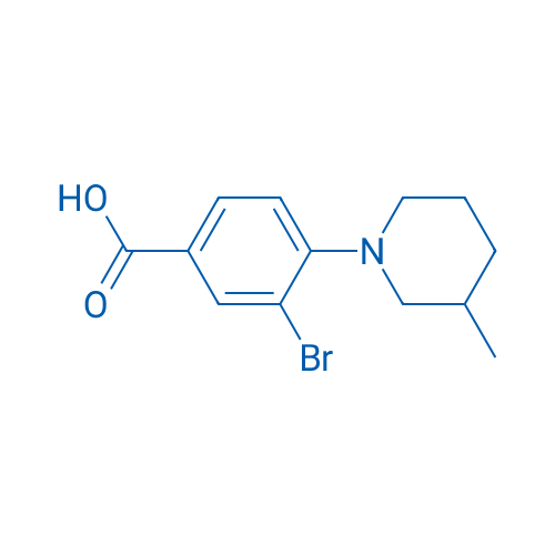 3-Bromo-4-(3-methylpiperidin-1-yl)benzoic acid 1g