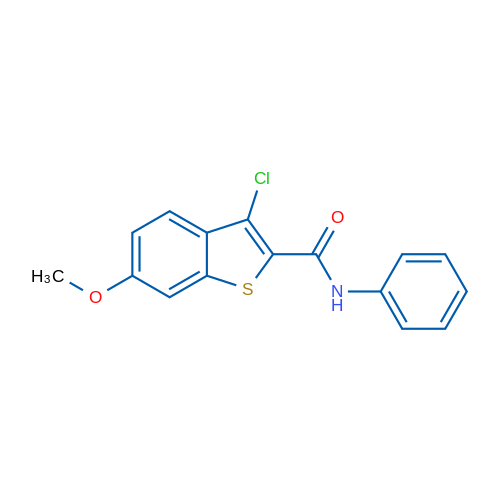 3-Chloro-6-methoxy-N-phenylbenzo[b]thiophene-2-carboxamide 1g