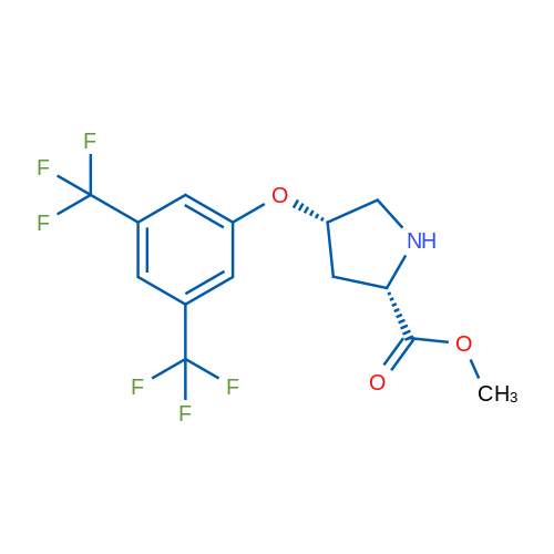 (2S,4S)-Methyl 4-(3,5-bis(trifluoromethyl)phenoxy)pyrrolidine-2-carboxylate 5g