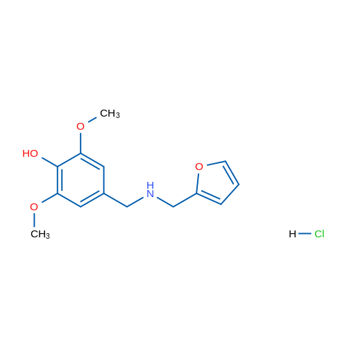 4-(((Furan-2-ylmethyl)amino)methyl)-2,6-dimethoxyphenol hydrochloride 1g