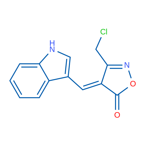 (4E)-3-(CHloromethyl)-4-(1h-indol-3-ylmethylene)isoxazol-5(4h)-one 1g