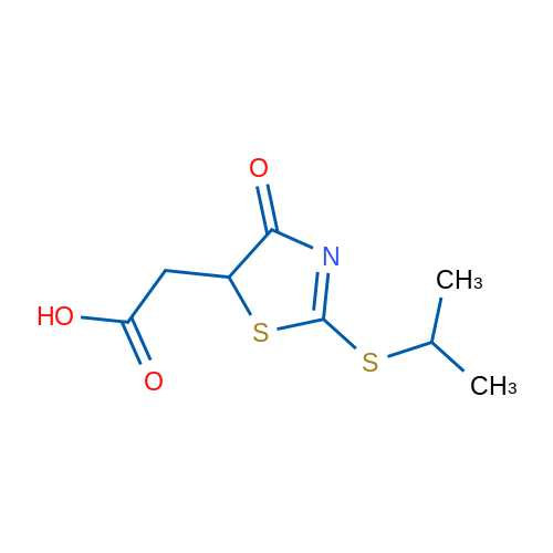2-(2-(Isopropylthio)-4-oxo-4,5-dihydrothiazol-5-yl)acetic acid 5g