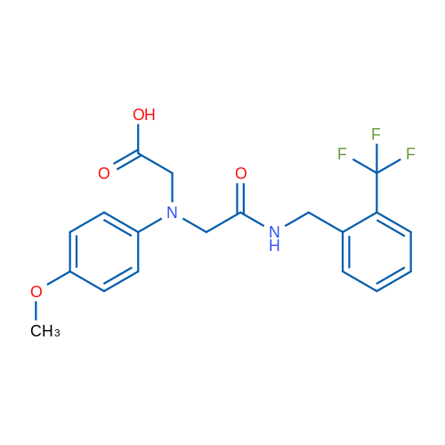 2-((4-Methoxyphenyl)(2-oxo-2-((2-(trifluoromethyl)benzyl)amino)ethyl)amino)acetic acid 1g