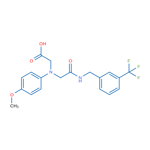 2-((4-Methoxyphenyl)(2-oxo-2-((3-(trifluoromethyl)benzyl)amino)ethyl)amino)acetic acid 5g
