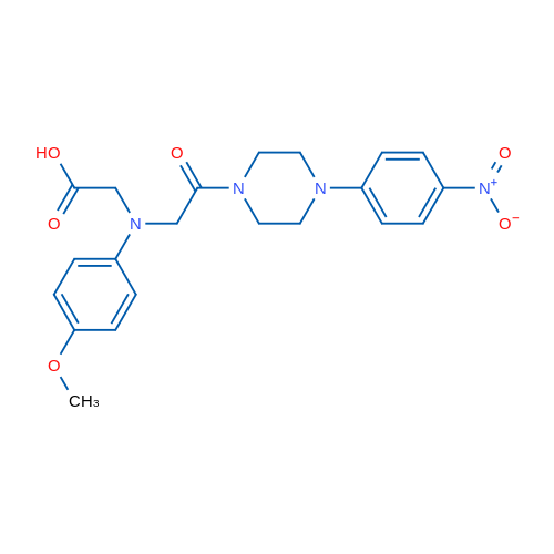 2-((4-Methoxyphenyl)(2-(4-(4-nitrophenyl)piperazin-1-yl)-2-oxoethyl)amino)acetic acid 5g