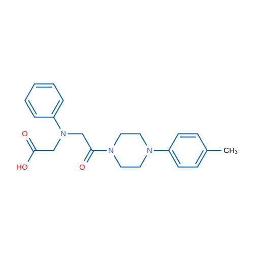 2-((2-Oxo-2-(4-(p-tolyl)piperazin-1-yl)ethyl)(phenyl)amino)acetic acid 5g