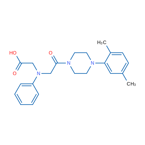 2-((2-(4-(2,5-Dimethylphenyl)piperazin-1-yl)-2-oxoethyl)(phenyl)amino)acetic acid 1g