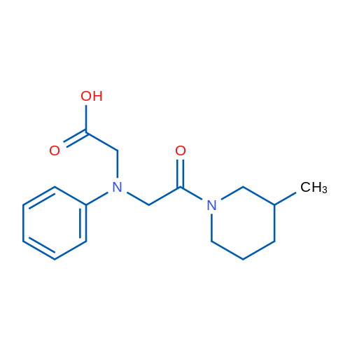 2-((2-(3-Methylpiperidin-1-yl)-2-oxoethyl)(phenyl)amino)acetic acid 5g