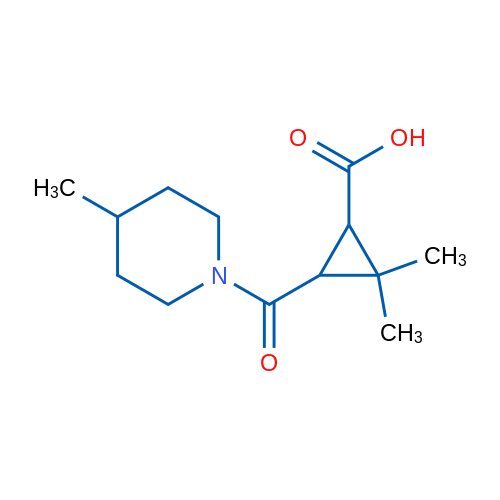 2,2-Dimethyl-3-(4-methylpiperidine-1-carbonyl)cyclopropanecarboxylic acid 1g