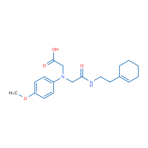 2-((2-((2-(Cyclohex-1-en-1-yl)ethyl)amino)-2-oxoethyl)(4-methoxyphenyl)amino)acetic acid 5g
