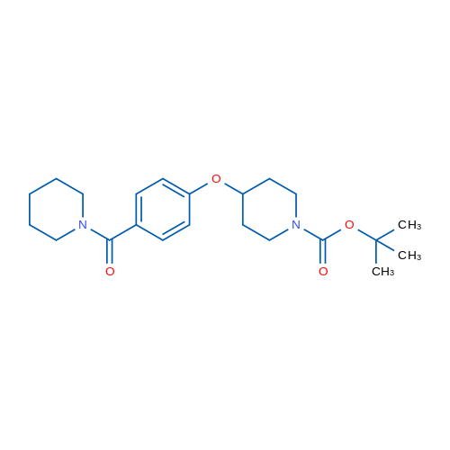 4-[4-(Piperidine-1-carbonyl)-phenoxy]-piperidine-1-carboxylic acid tert-butyl ester 1g