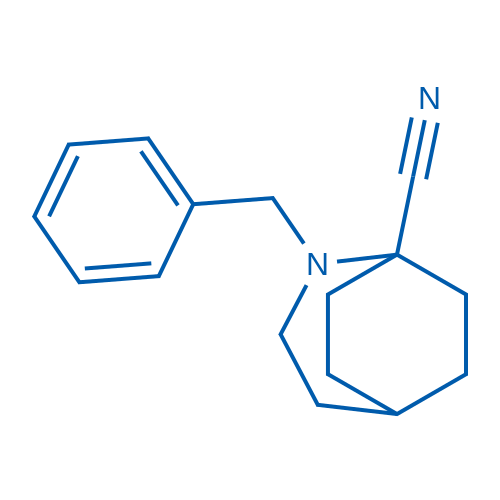 2-benzyl-2-azabicyclo[3.2.2]nonane-1-carbonitrile 250mg