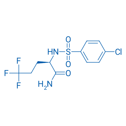 (R)-2-(4-chlorophenylsulfonamido)-5,5,5-trifluoropentanamide 100mg