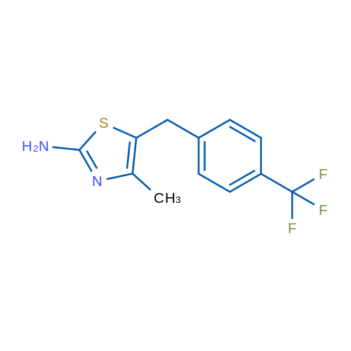 4-Methyl-5-(4-(trifluoromethyl)benzyl)thiazol-2-amine 1g