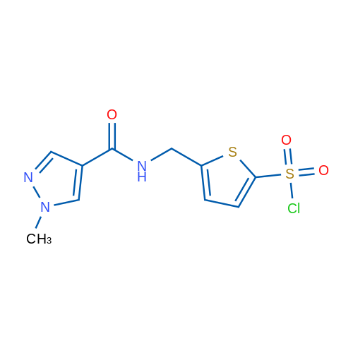 5-{[(1-methyl-1H-pyrazol-4-yl)formamido]methyl}thiophene-2-sulfonyl chloride 1g