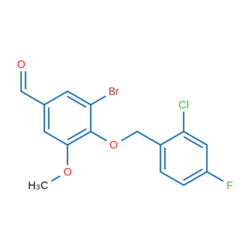 3-Bromo-4-((2-chloro-4-fluorobenzyl)oxy)-5-methoxybenzaldehyde 1g