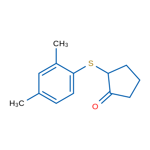 2-[(2,4-Dimethylphenyl)sulfanyl]cyclopentan-1-one 1g