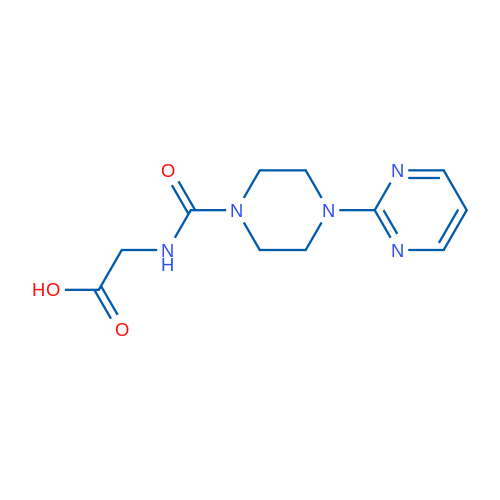 2-(4-(Pyrimidin-2-yl)piperazine-1-carboxamido)acetic acid 1g