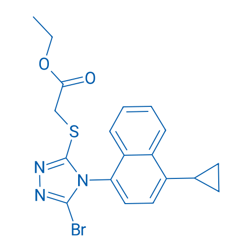 Ethyl 2-((5-bromo-4-(4-cyclopropylnaphthalen-1-yl)-4H-1,2,4-triazol-3-yl)thio)acetate 1g