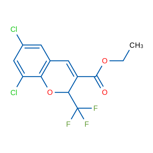 Ethyl 6,8-dichloro-2-(trifluoromethyl)-2H-chromene-3-carboxylate 5g