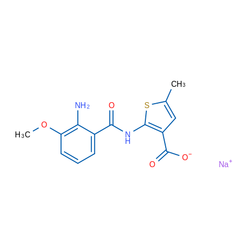 Sodium 2-(2-amino-3-methoxybenzamido)-5-methylthiophene-3-carboxylate 1g