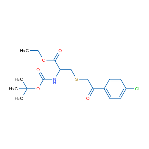Ethyl 2-{[(tert-butoxy)carbonyl]amino}-3-{[2-(4-chlorophenyl)-2-oxoethyl]sulfanyl}propanoate 1g
