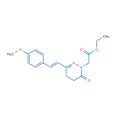 Ethyl 2-{3-[(E)-2-(4-methoxyphenyl)ethenyl]-6-oxo-1,4,5,6-tetrahydropyridazin-1-yl}acetate 1g