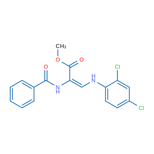 Methyl (2E)-3-[(2,4-dichlorophenyl)amino]-2-(phenylformamido)prop-2-enoate 1g