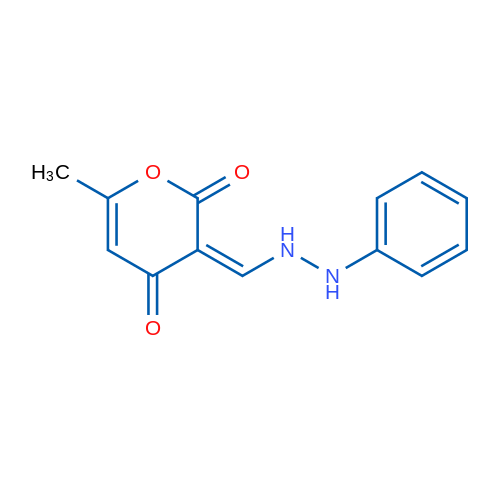 (3Z)-6-Methyl-3-[(2-phenylhydrazin-1-yl)methylidene]-3,4-dihydro-2H-pyran-2,4-dione 1g