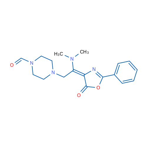 4-[2-(Dimethylamino)-2-[(4Z)-5-oxo-2-phenyl-4,5-dihydro-1,3-oxazol-4-ylidene]ethyl]piperazine-1-carbaldehyde 1g