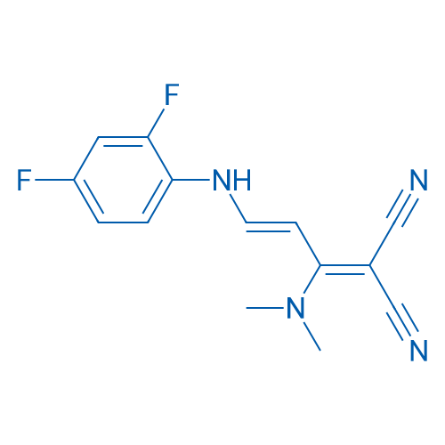 2-[(2E)-3-[(2,4-Difluorophenyl)amino]-1-(dimethylamino)prop-2-en-1-ylidene]propanedinitrile 1g