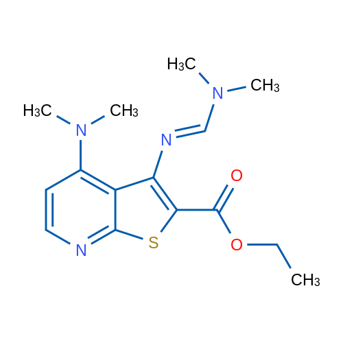 Ethyl 4-(dimethylamino)-3-[(E)-[(dimethylamino)methylidene]amino]thieno[2,3-b]pyridine-2-carboxylate 1g