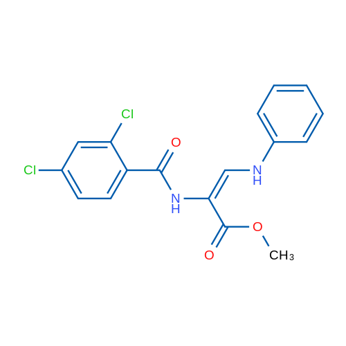 Methyl (2E)-2-[(2,4-dichlorophenyl)formamido]-3-(phenylamino)prop-2-enoate 1g