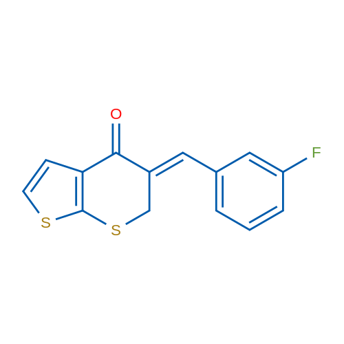 (5Z)-5-[(3-Fluorophenyl)methylidene]-4H,5H,6H-thieno[2,3-b]thiopyran-4-one 1g