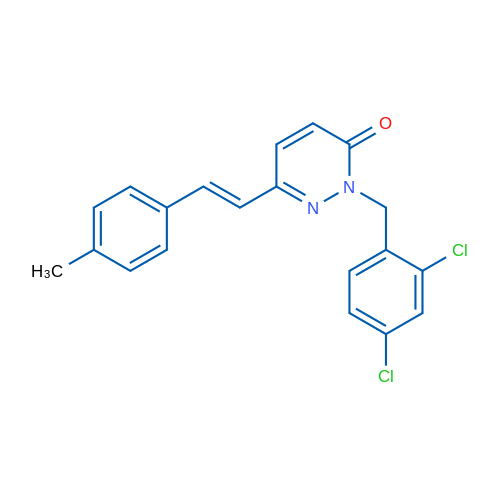 2-[(2,4-Dichlorophenyl)methyl]-6-[(E)-2-(4-methylphenyl)ethenyl]-2,3-dihydropyridazin-3-one 1g