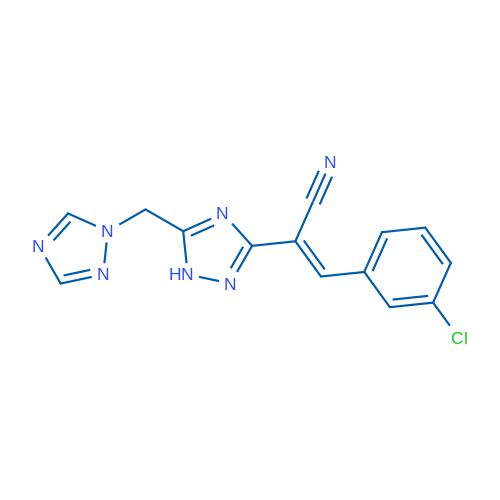 (2E)-3-(3-Chlorophenyl)-2-{5-[(1H-1,2,4-triazol-1-yl)methyl]-1H-1,2,4-triazol-3-yl}prop-2-enenitrile 1g
