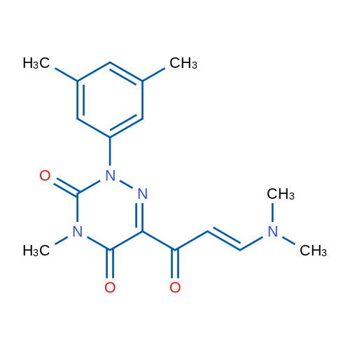 6-[(2E)-3-(Dimethylamino)prop-2-enoyl]-2-(3,5-dimethylphenyl)-4-methyl-2,3,4,5-tetrahydro-1,2,4-triazine-3,5-dione 1g