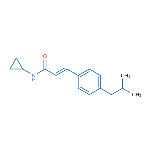 (2E)-N-Cyclopropyl-3-[4-(2-methylpropyl)phenyl]prop-2-enamide 1g