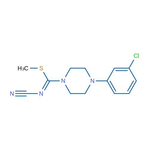(Z)-{[4-(3-chlorophenyl)piperazin-1-yl](methylsulfanyl)methylidene}(cyano)amine 1g