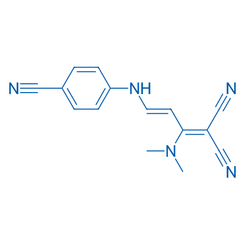 2-[(2E)-3-[(4-Cyanophenyl)amino]-1-(dimethylamino)prop-2-en-1-ylidene]propanedinitrile 1g