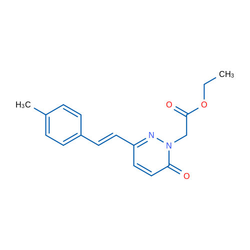 Ethyl 2-{3-[(E)-2-(4-methylphenyl)ethenyl]-6-oxo-1,6-dihydropyridazin-1-yl}acetate 1g