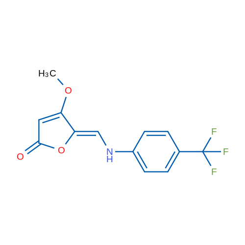 (5Z)-4-Methoxy-5-({[4-(trifluoromethyl)phenyl]amino}methylidene)-2,5-dihydrofuran-2-one 1g