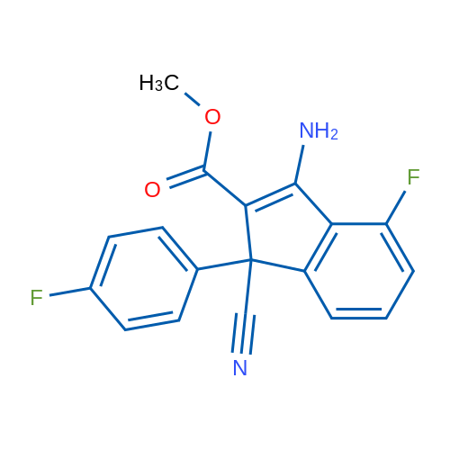 Methyl 3-amino-1-cyano-4-fluoro-1-(4-fluorophenyl)-1H-indene-2-carboxylate 1g
