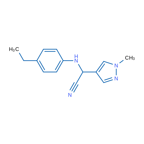 2-((4-Ethylphenyl)amino)-2-(1-methyl-1H-pyrazol-4-yl)acetonitrile 1g