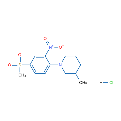 3-Methyl-1-(4-(methylsulfonyl)-2-nitrophenyl)piperidine hydrochloride 1g